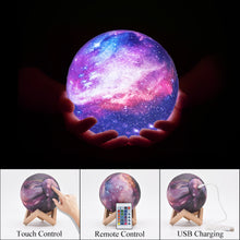 Load image into Gallery viewer, Galaxy Moon Lamp - Color Changing