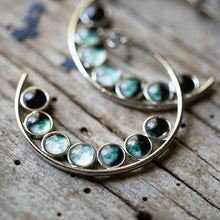 Load image into Gallery viewer, Moon Phase Hoop Earrings