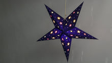 Load image into Gallery viewer, Handmade 5 Pointed Paper Star Lantern - Night Sky
