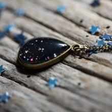 Load image into Gallery viewer, Drops in Cosmic Ocean Pendant - Teardrop Necklace
